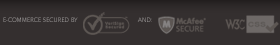 VeriSign Secured, McAfee Secure, W3C CSS compliant
